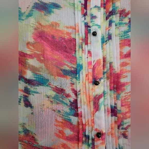 💕Arizona jeans sheer colorful blouse - Picture 4 of 4